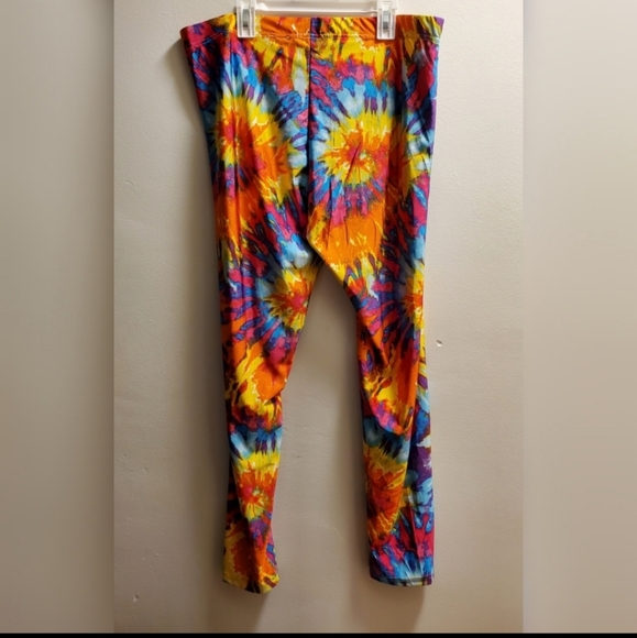 Rouge Collection Tie Dye Rainbow Leggings - Picture 1 of 4